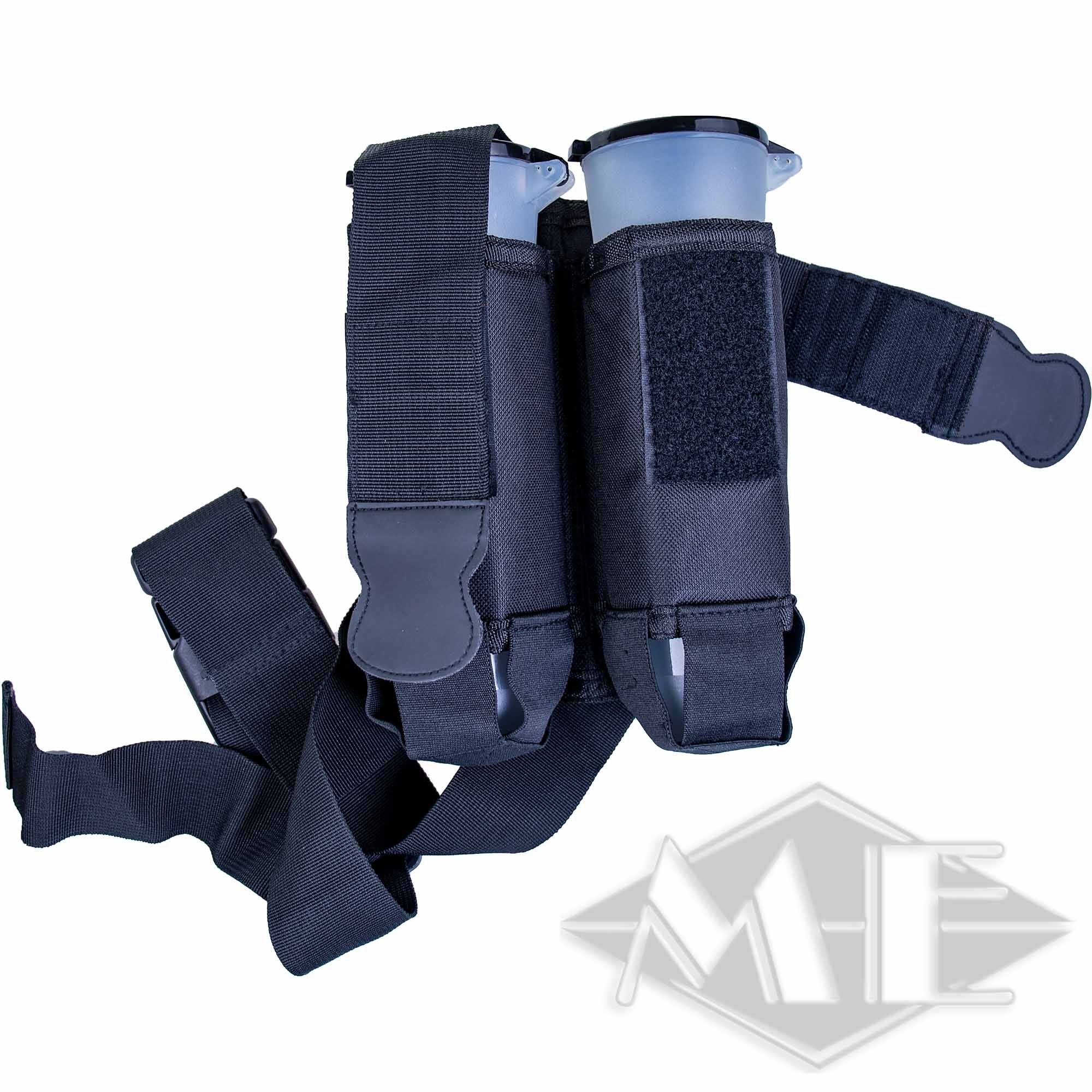 2er Battlepack (2x100er oder 2 x 140er) Pot-Tasche mit Gürtel, schwarz