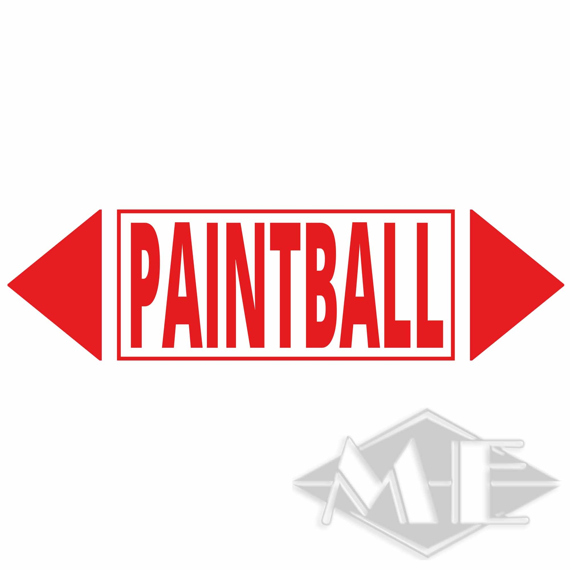Hinweisschild "Paintball" Logo