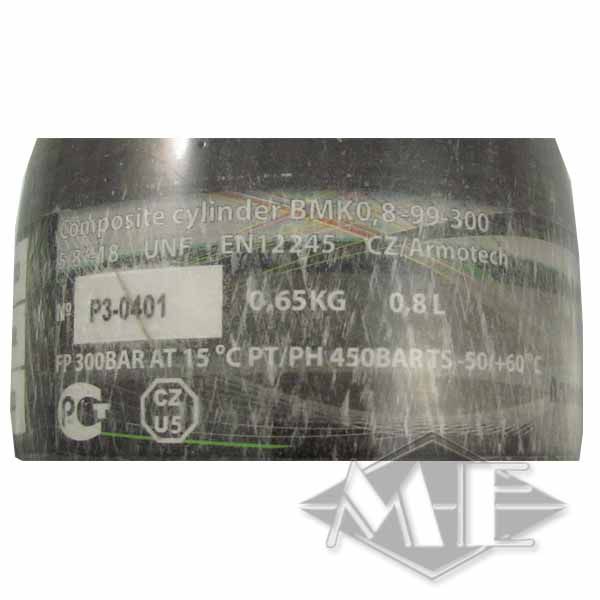0,8 Liter Composite Flasche "Armotech", Pi, 4500psi 0,8 Liter Composite Flasche "Armotech", Pi, 4500psi
