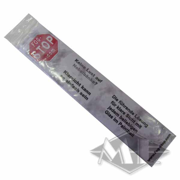 50er Pack Fog-Stop.com Antibeschlag-Folie für Masken, 40x200mm 50er Pack Fog-Stop.com Antibeschlag-Folie für Masken, 40x200mm