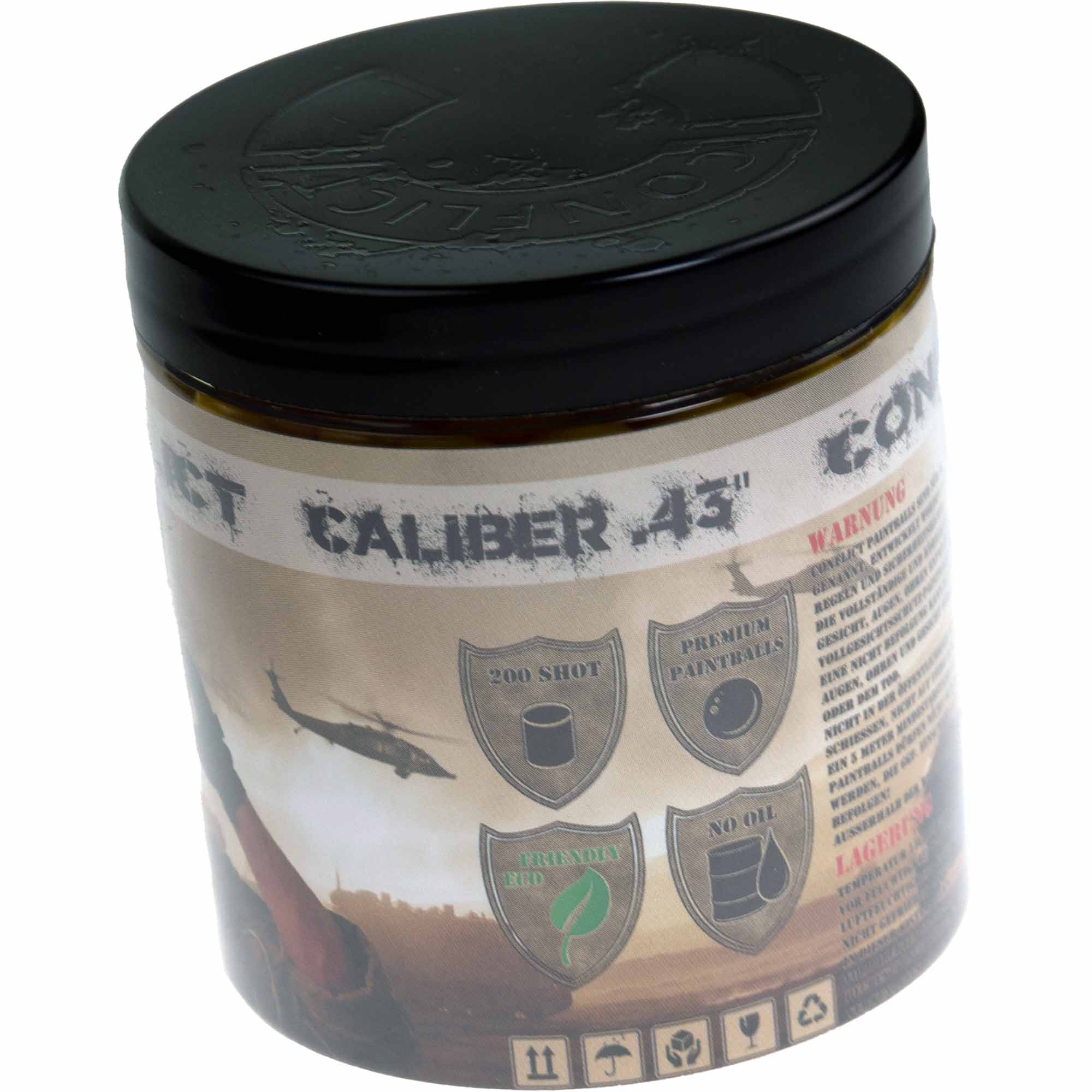 Conflict "Caliber .43" Paintballs, 200 Stück Conflict "Caliber .43" Paintballs, 200 Stück