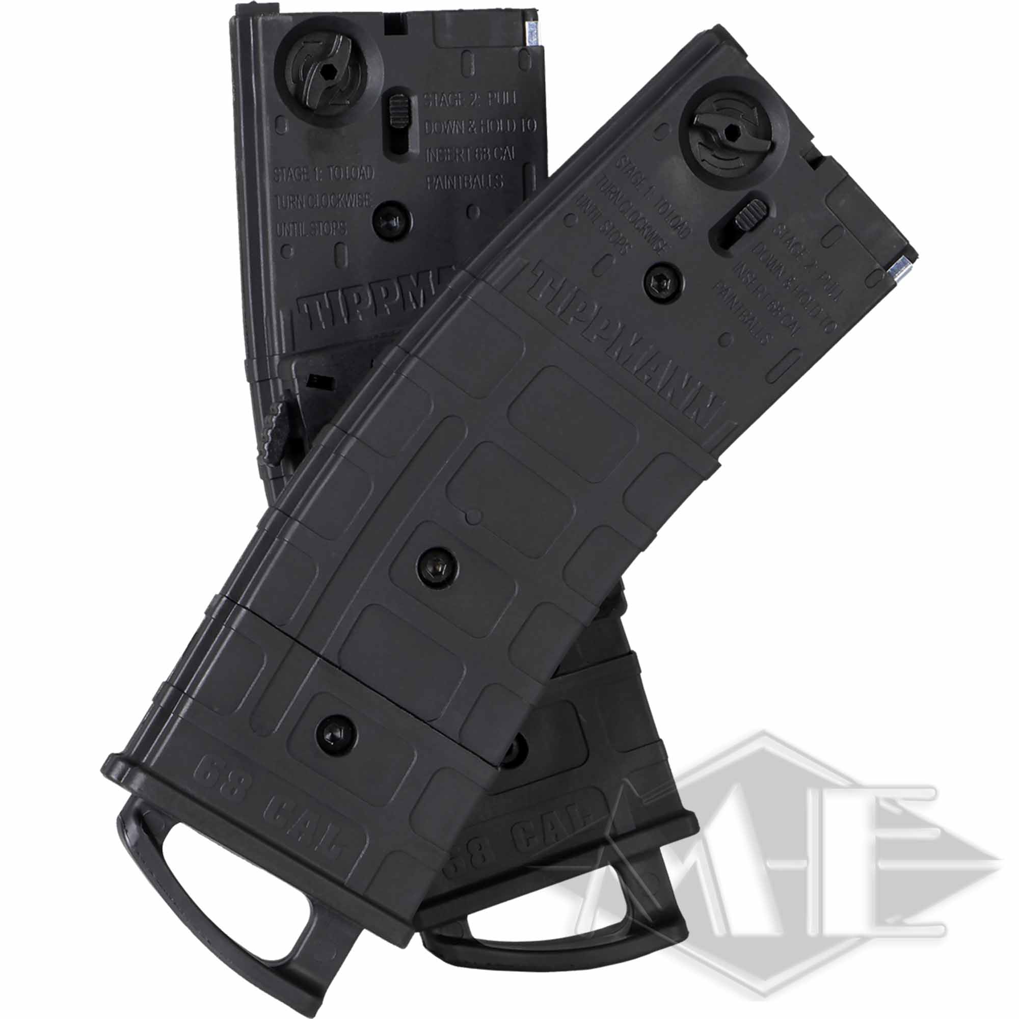 Tippmann TMC Magazin mit Magazinverbinder, schwarz - 2er Pack