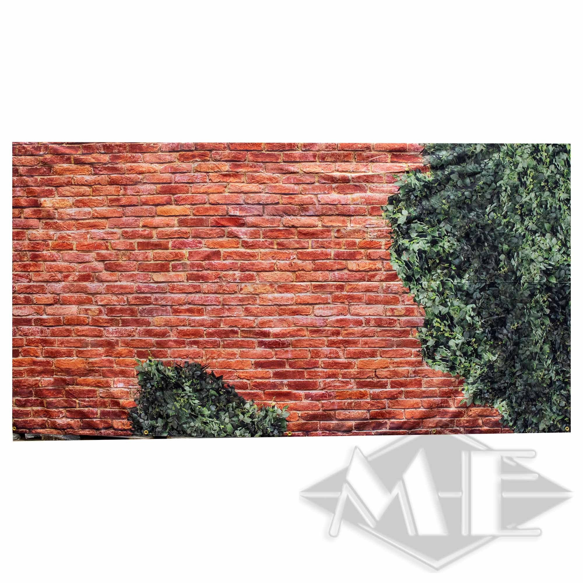 Bauzaun-Banner "Ziegelwand - Rechts" 335 x 180 cm