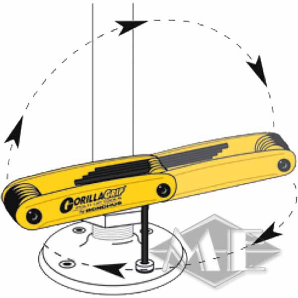 Bondhus GorillaGrip Klapphalter HF7MS, metrisch, 7-teilig