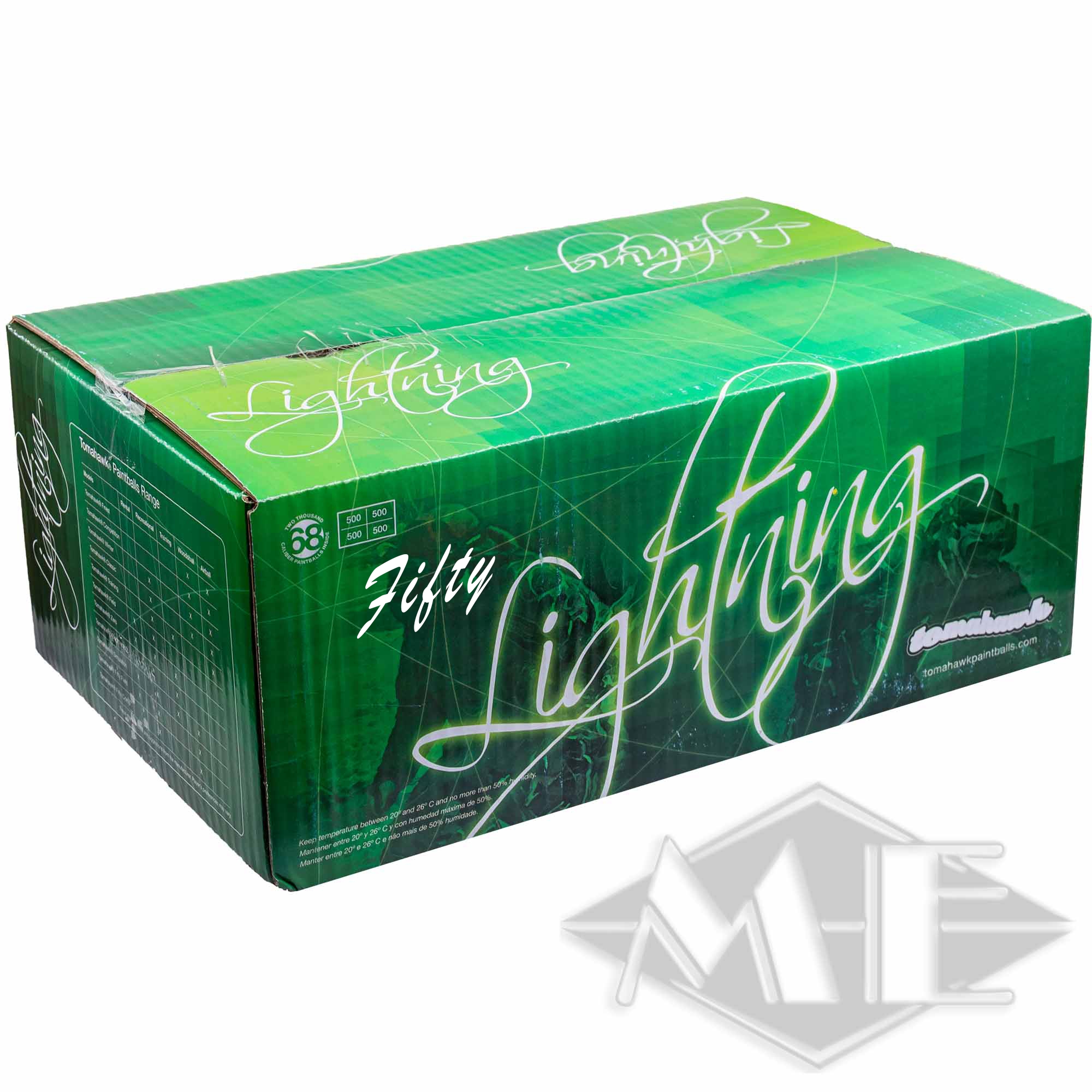 Tomahawk cal.50 "Fifty Lightning" Paintballs, 4000er Kiste Tomahawk cal.50 "Fifty Lightning" Paintballs, 4000er Kiste