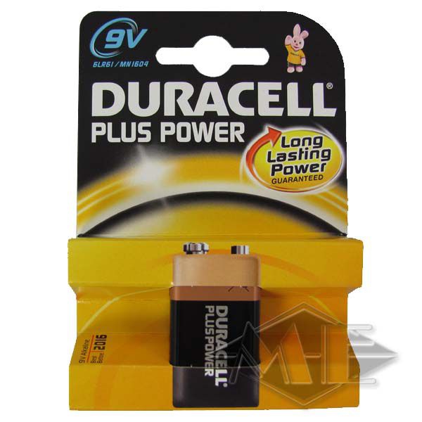 9V Block Duracell Plus Power