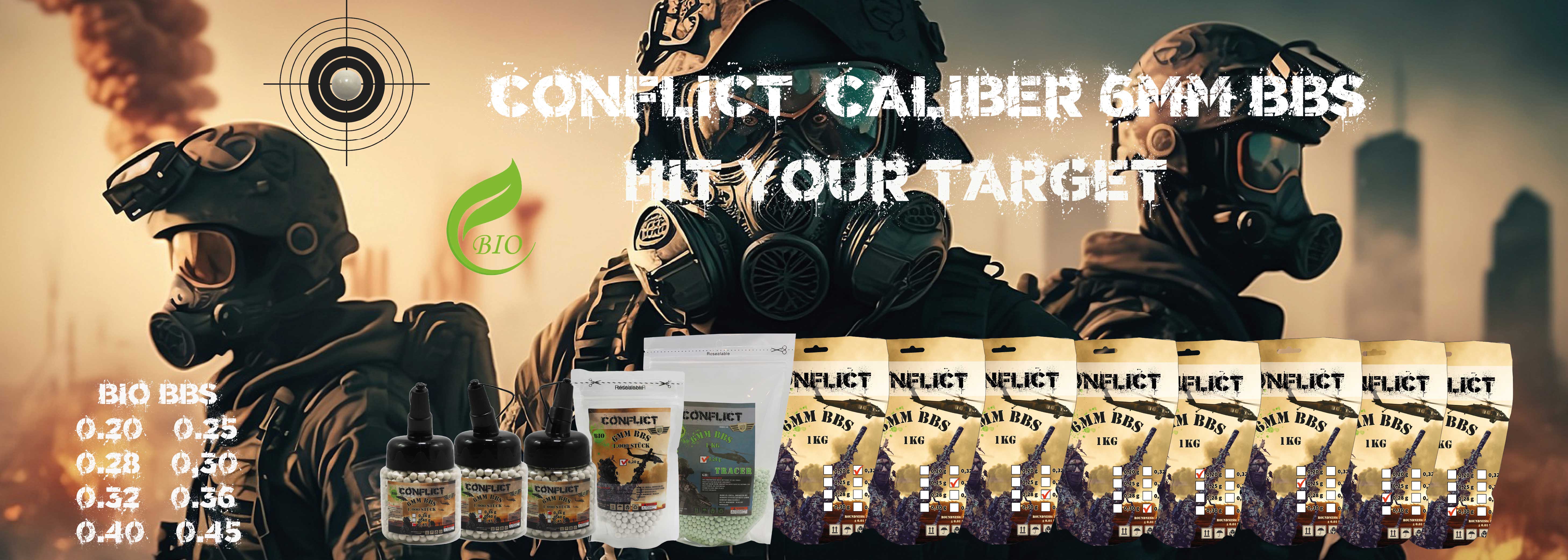 CONFLICT 6mm BBs CONFLICT 6mm BBs, Werbung, Plakat, Werbung, Plakat