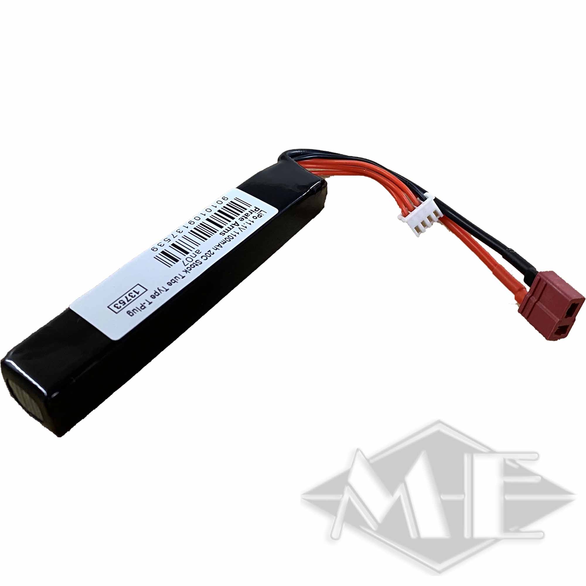 LiPo 11,1V 1.100mAh 20C Stock Tube Type T-Stecker