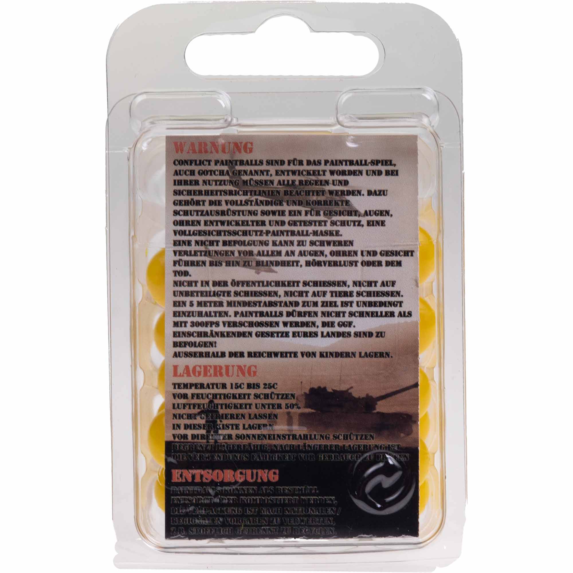 Conflict "Caliber .43" Paintballs, 50 Stück Conflict "Caliber .43" Paintballs, 50 Stück