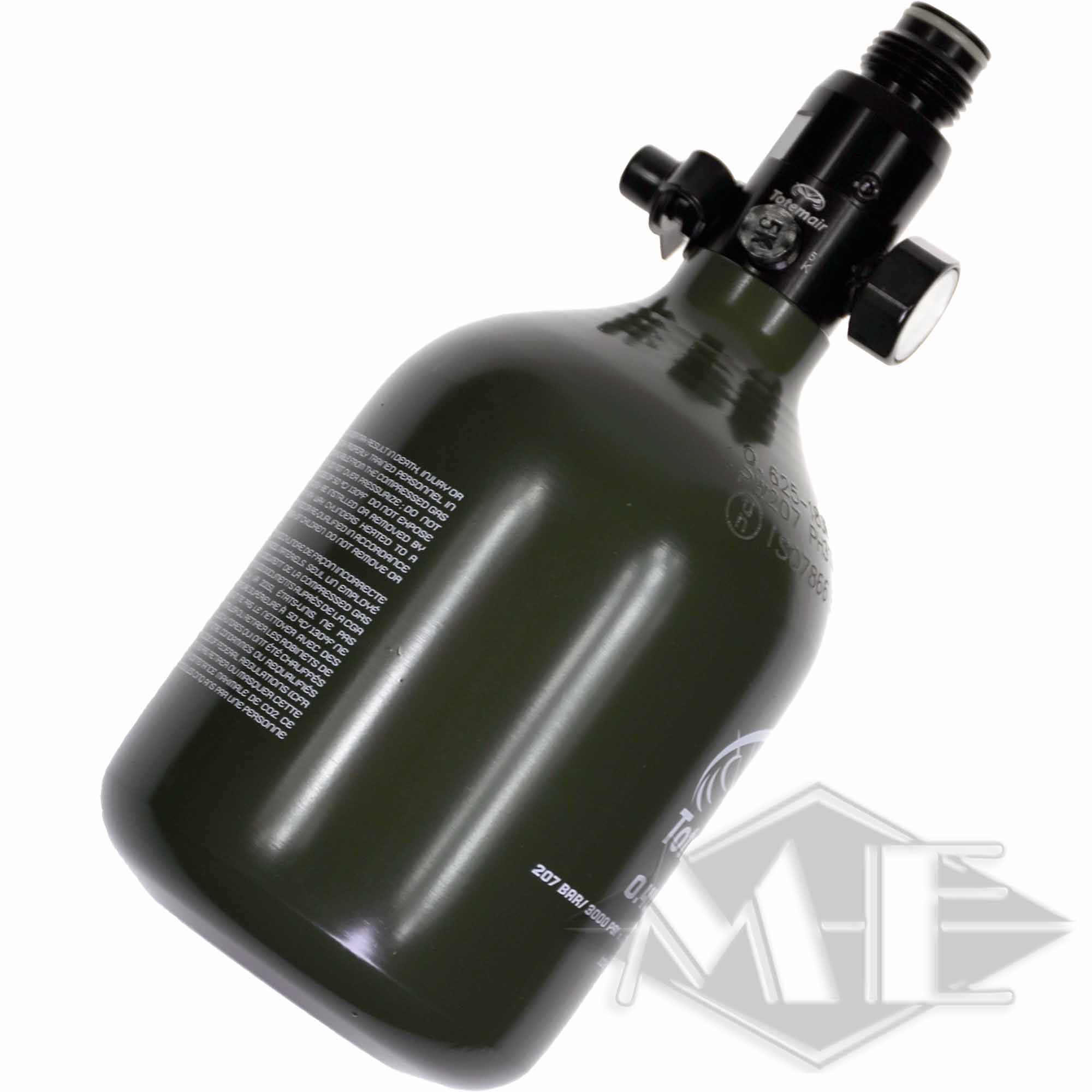 0,4L/26ci Alu Flasche mit 200bar Regulator "Standard"