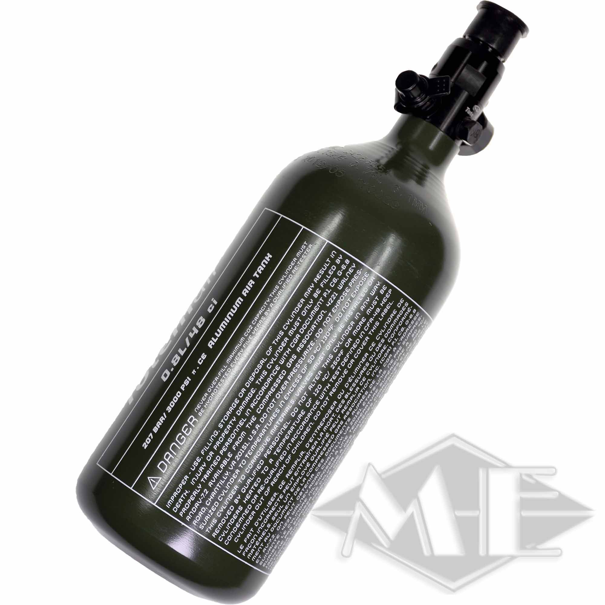 0,8L/48ci Alu Flasche mit 200bar Regulator "Standard" 0,8L/48ci Alu Flasche mit 200bar Regulator "Standard"