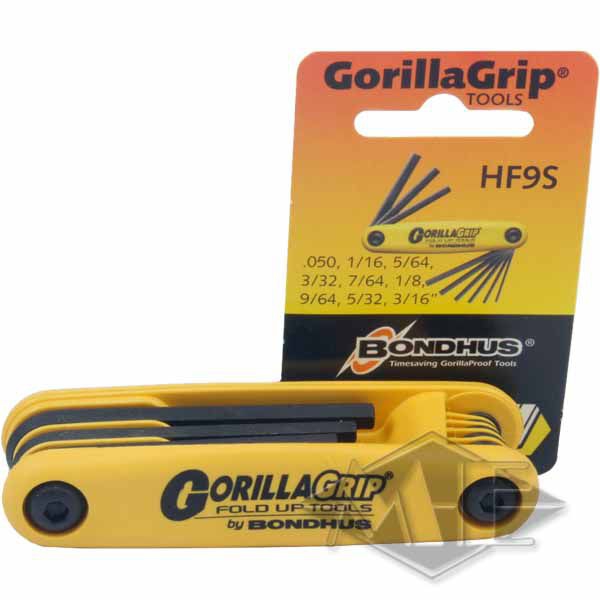 Bondhus GorillaGrip Klapphalter HF9S, zöllig, 9-teilig