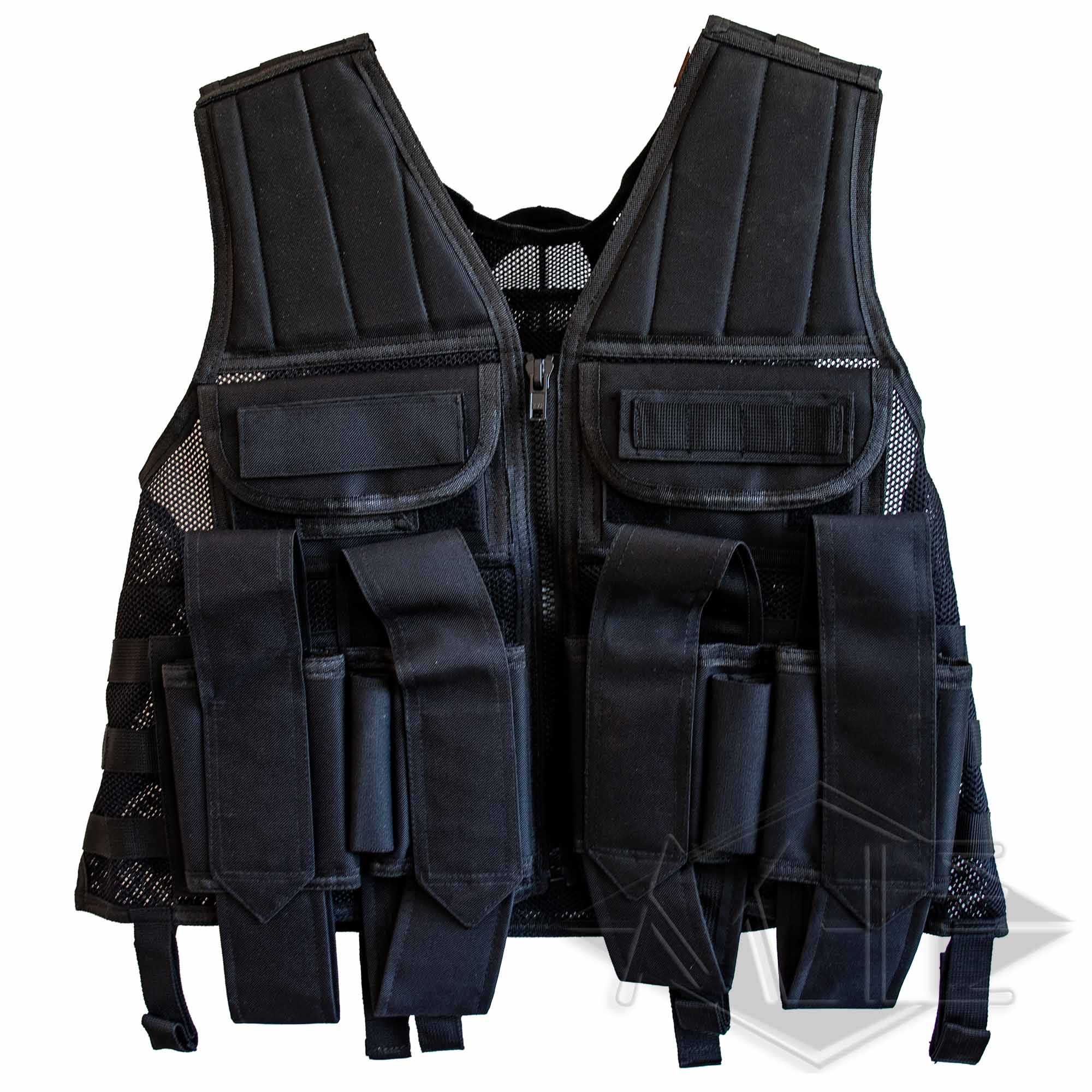 Taktische Weste, schwarz Bekleidung, Rettungsweste, Weste