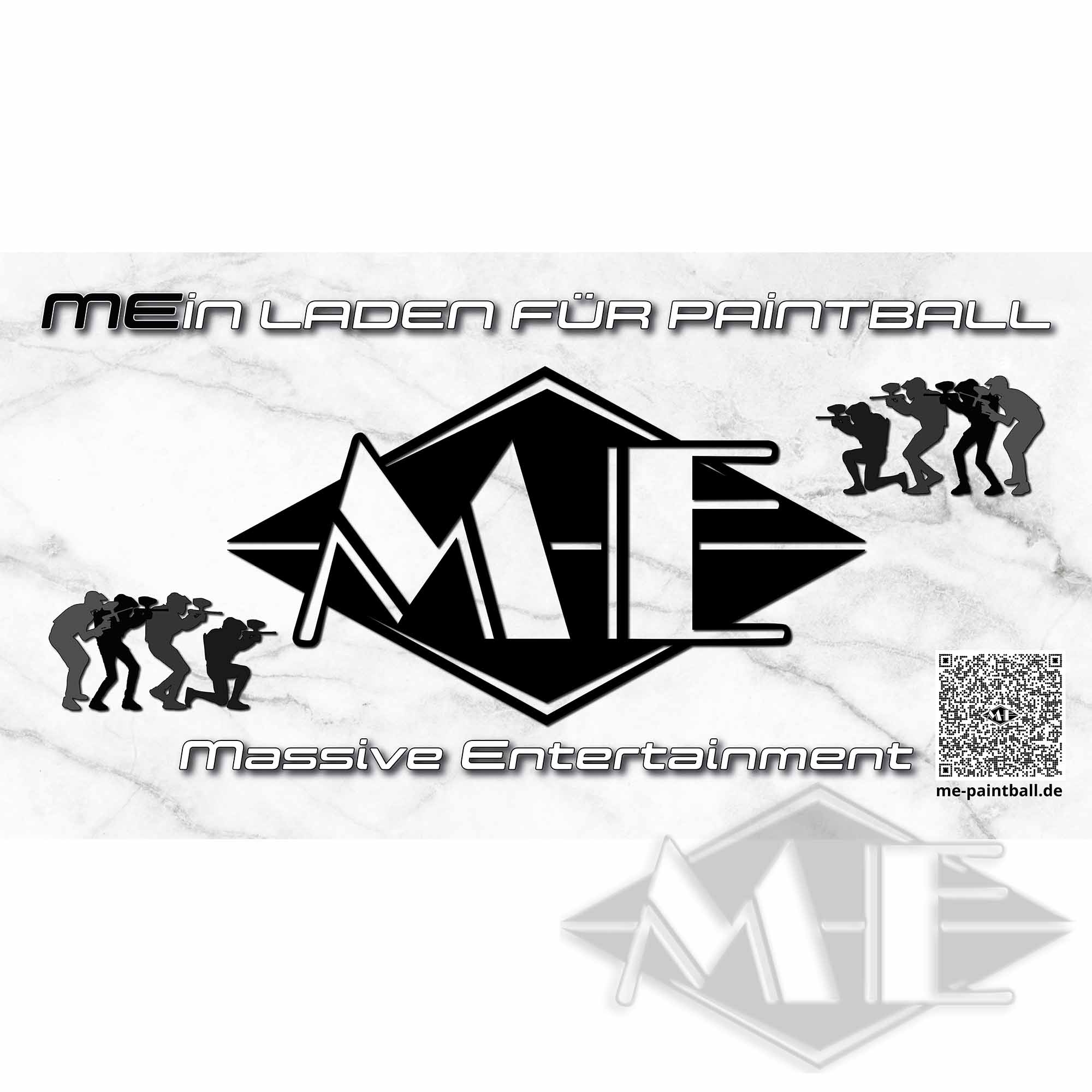 77fbe3a07a6f8c7504087b256c947adcc28f8dd7 Bauzaun-Banner "ME-Paintball - Marmor" 335 x 180 cm